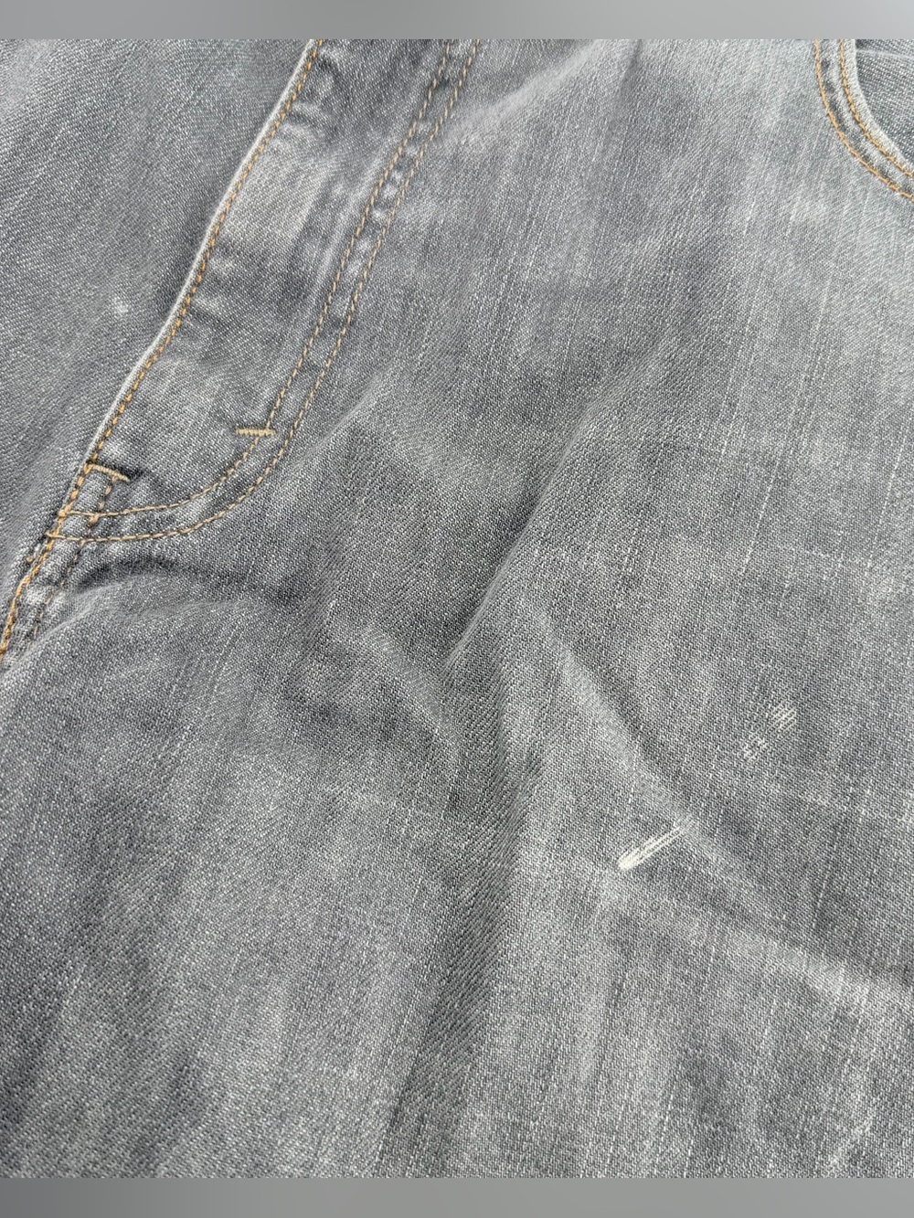 Levis Size 36 Gray 569 Loose Straight Denim Shorts Mens Baggy Skater Y2K Jorts - Picture 9 of 9